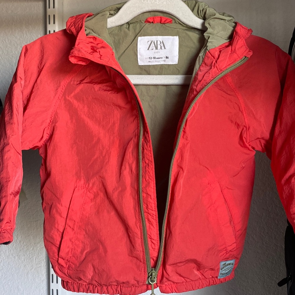 Zara Baby Windbreaker Coral Red 12-18 Months